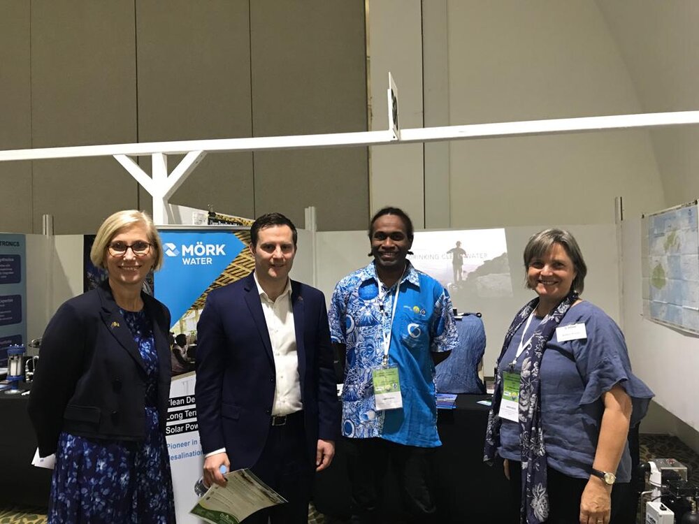 HE Ms Jenny Da Rin, Australian High Commissioner to Vanuatu and Hon Alex Hawke, Australian Minister for Pacific Affairs and International Development visited our booth.